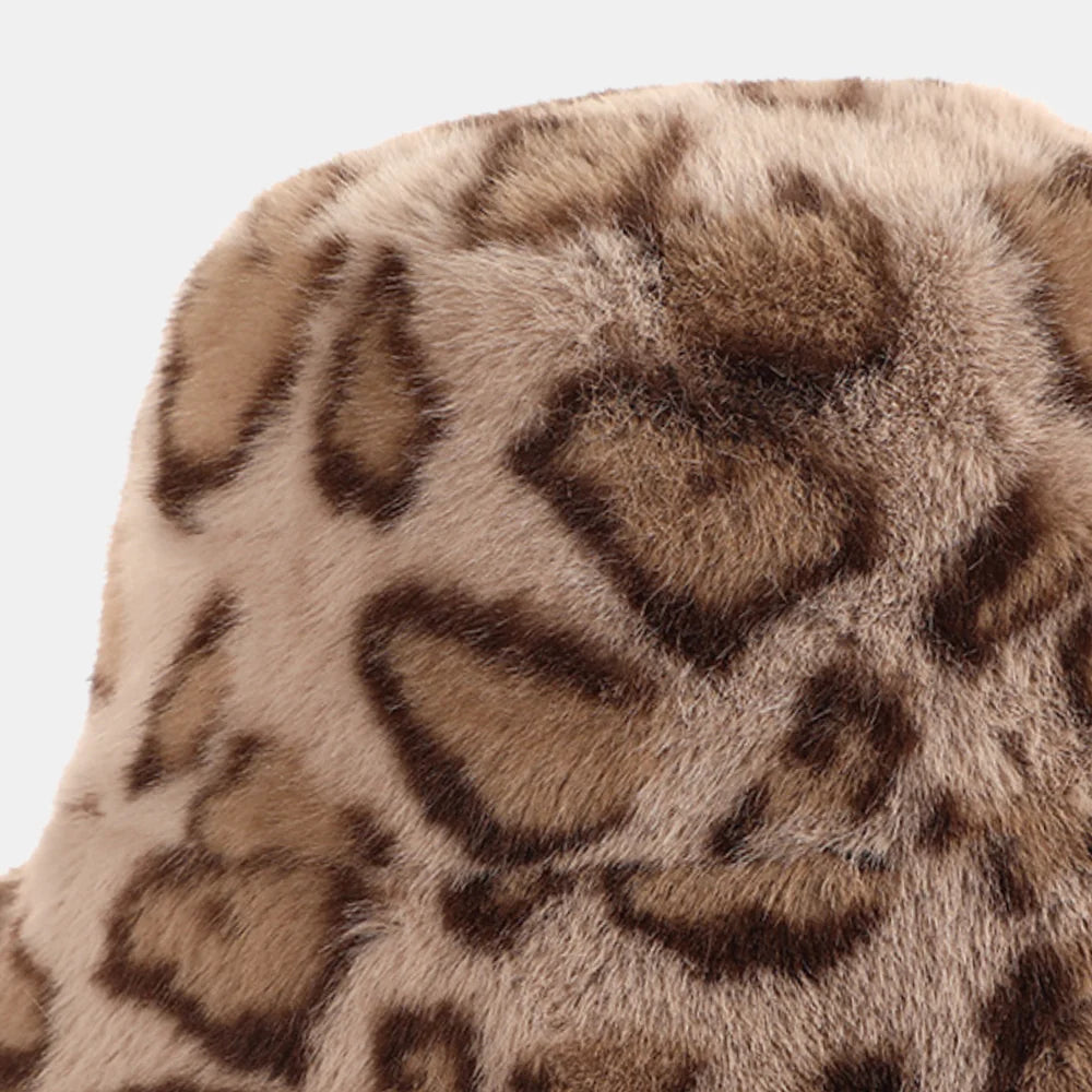 Animal Print Bucket Hat - Beige