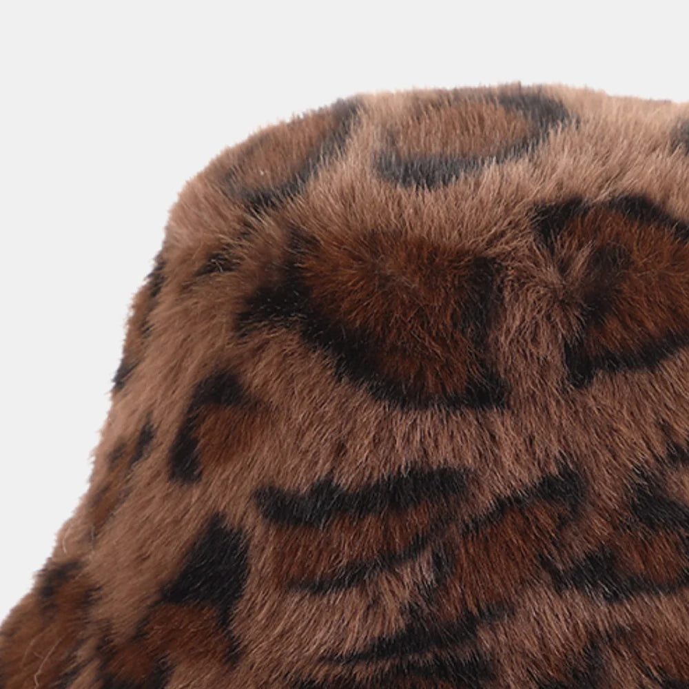Animal Print Bucket Hat - Brown