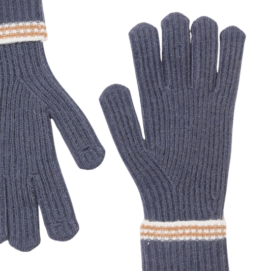 Noemi Glove - Navy Blue Stripe