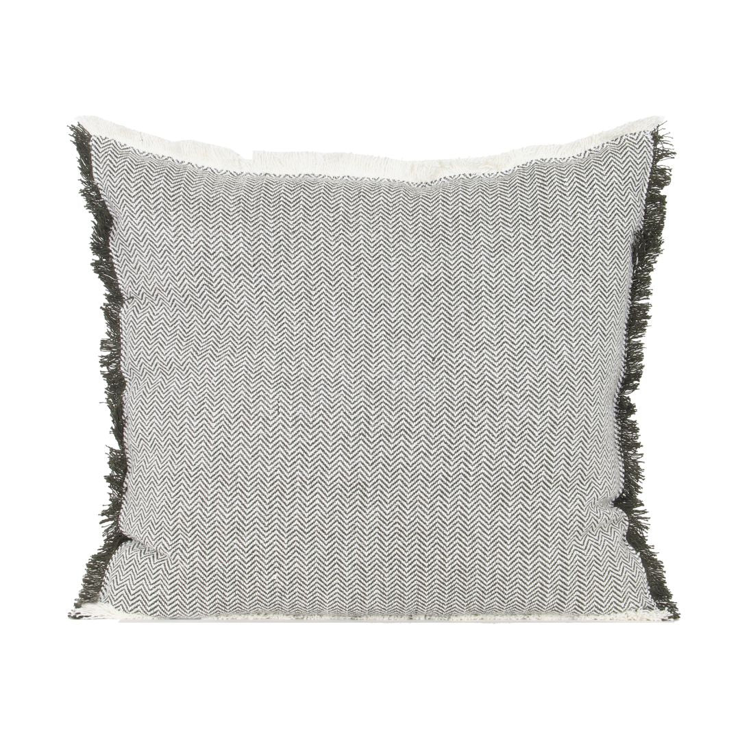 Heavy Herringbone Cushion Burnt Olive 60x60