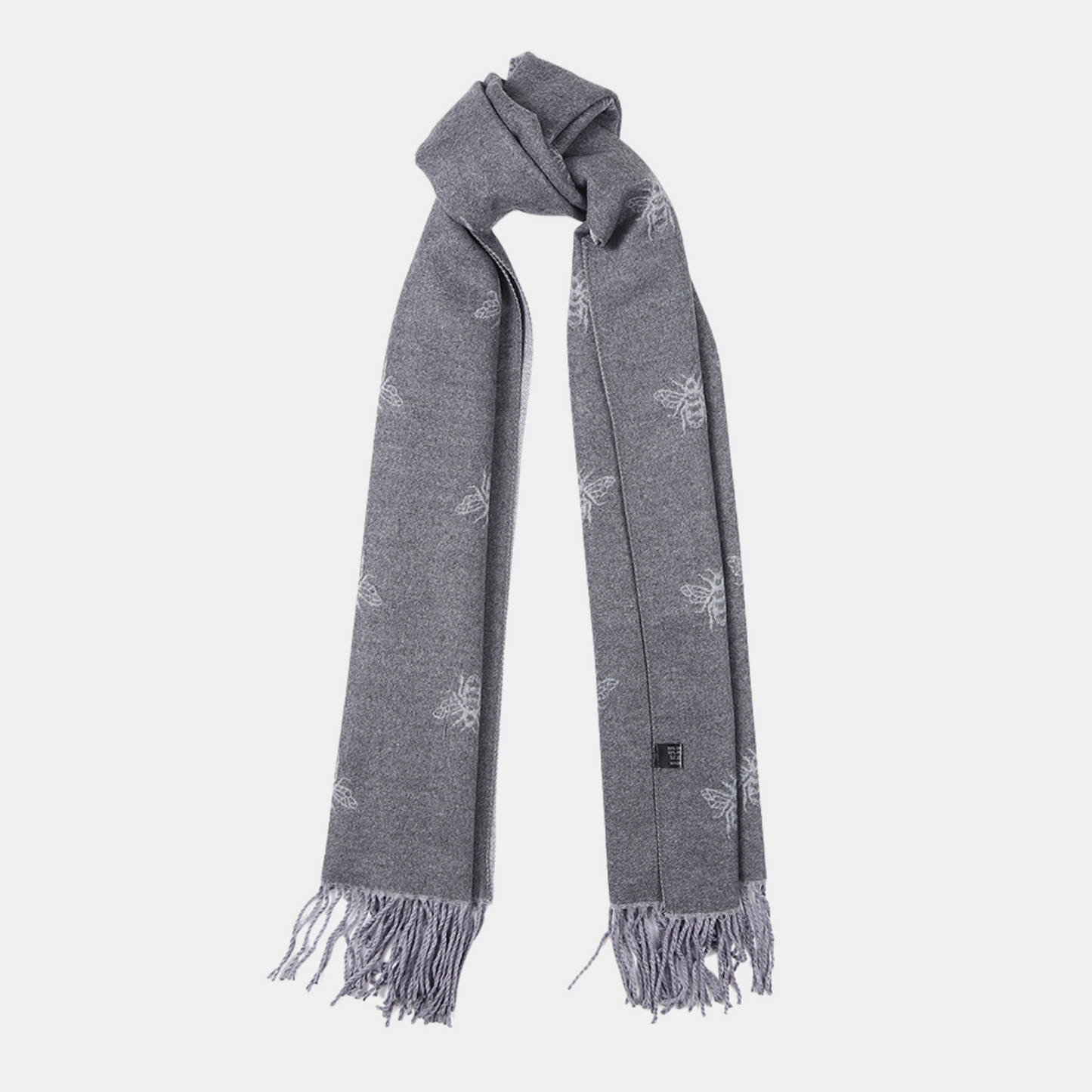 Honey Bee Double Sided Scarf - Grey