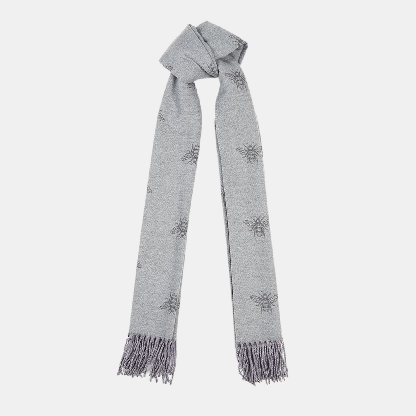 Honey Bee Double Sided Scarf - Grey