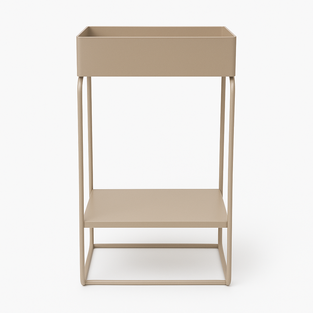 Metal Planter Square - Latte