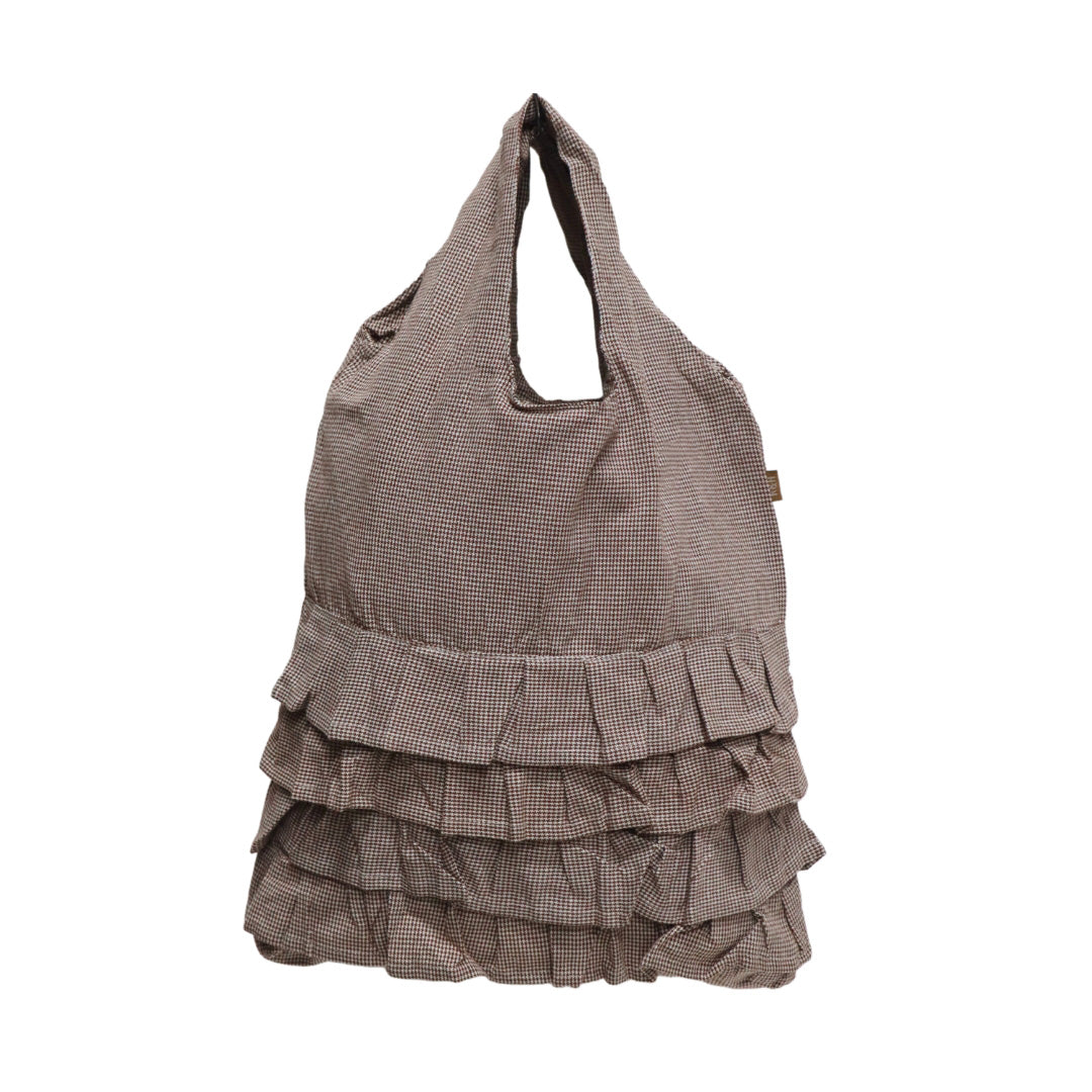 CHECK FILL SHOPPING TOTE EARTH