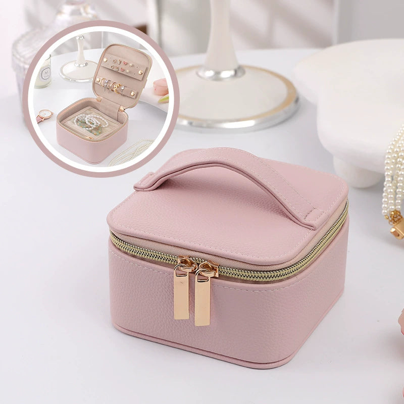 Evie Sq Jewellery Box - Pink