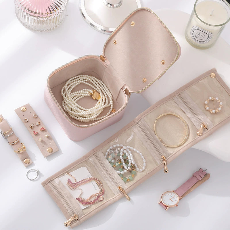 Evie Sq Jewellery Box - Pink