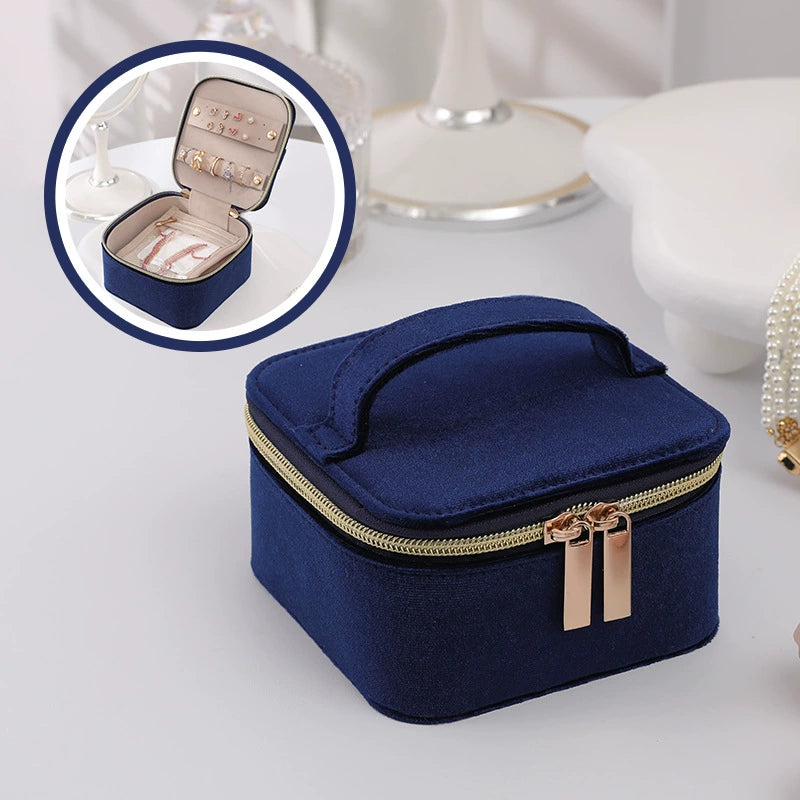 Evie Sq Jewellery Box - Blue
