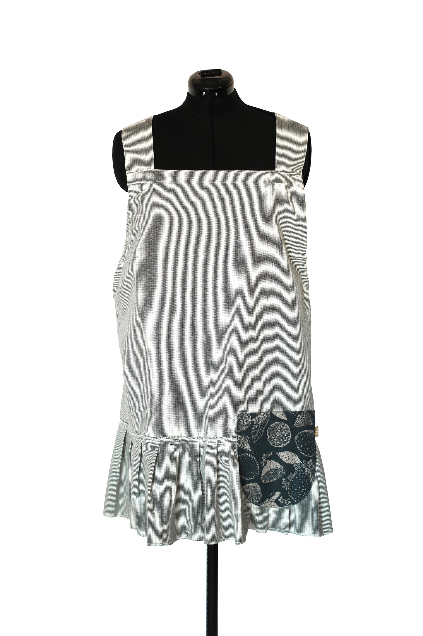Lemon Marmalade Pinafore Apron Dk Slate
