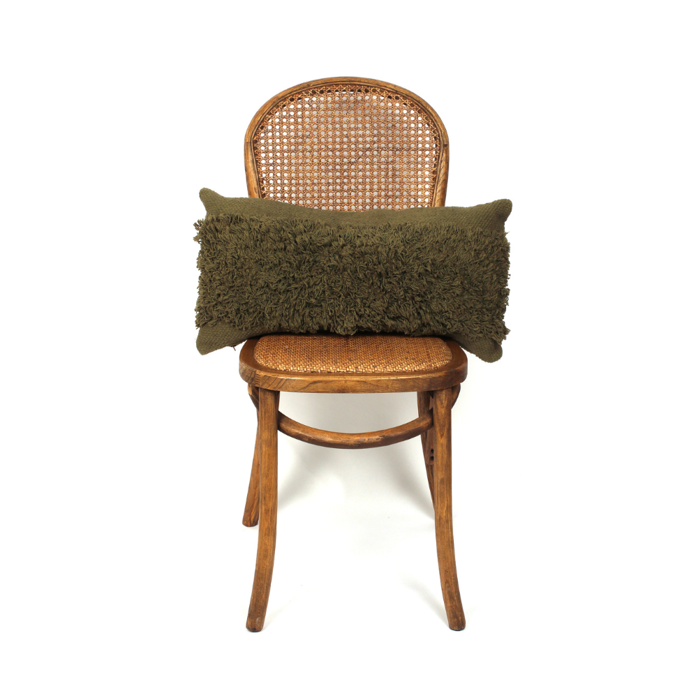 Shag Cushion Burnt Olive