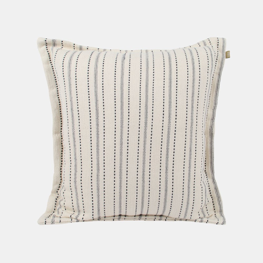 BERRY & BUG TEXTURED STRIPE CUSHION BLUE