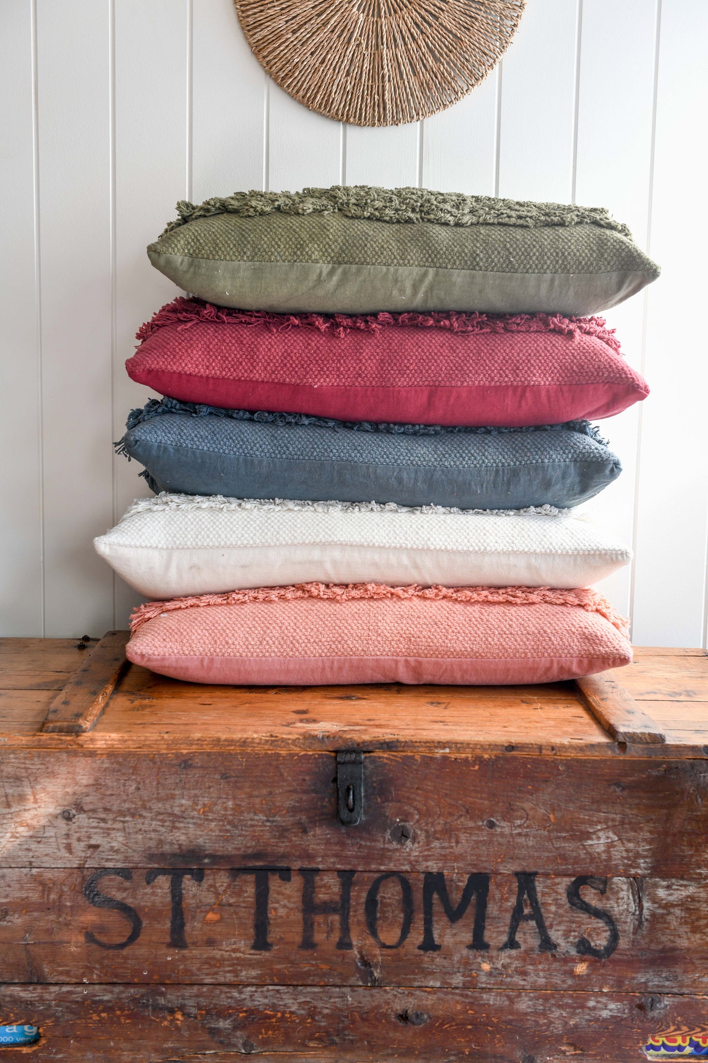 Shag Cushion Burnt Olive