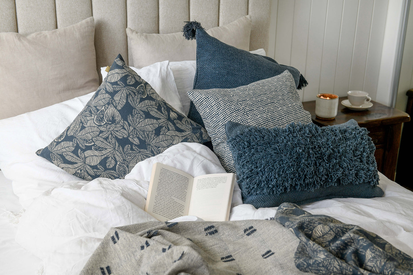 Shag Cushion Dark Slate
