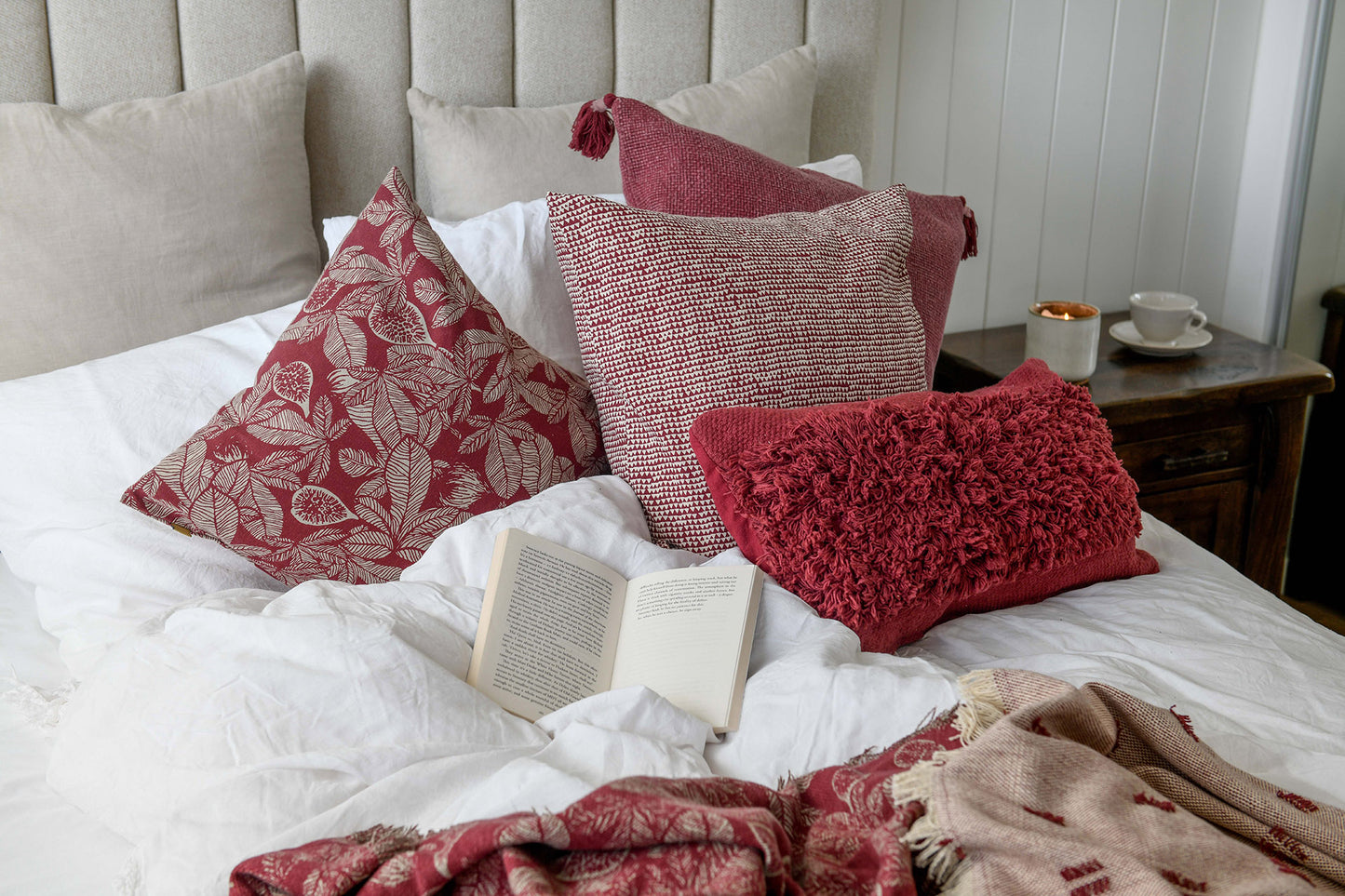 Shag Cushion Ruby