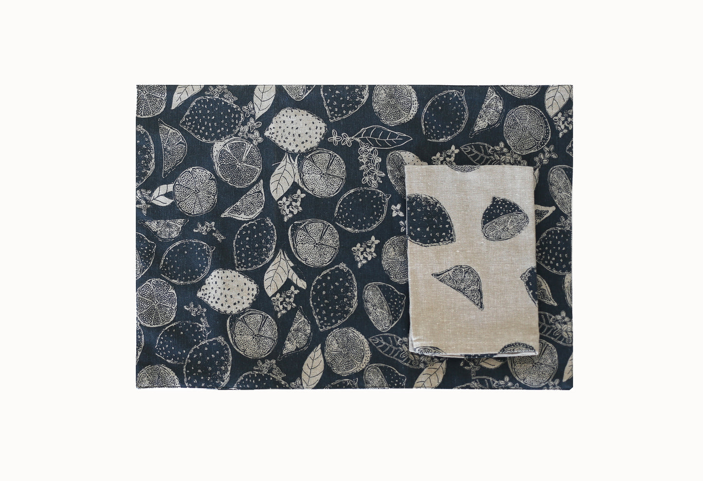Lemon Marmalade Placemat Dk Slate S/4