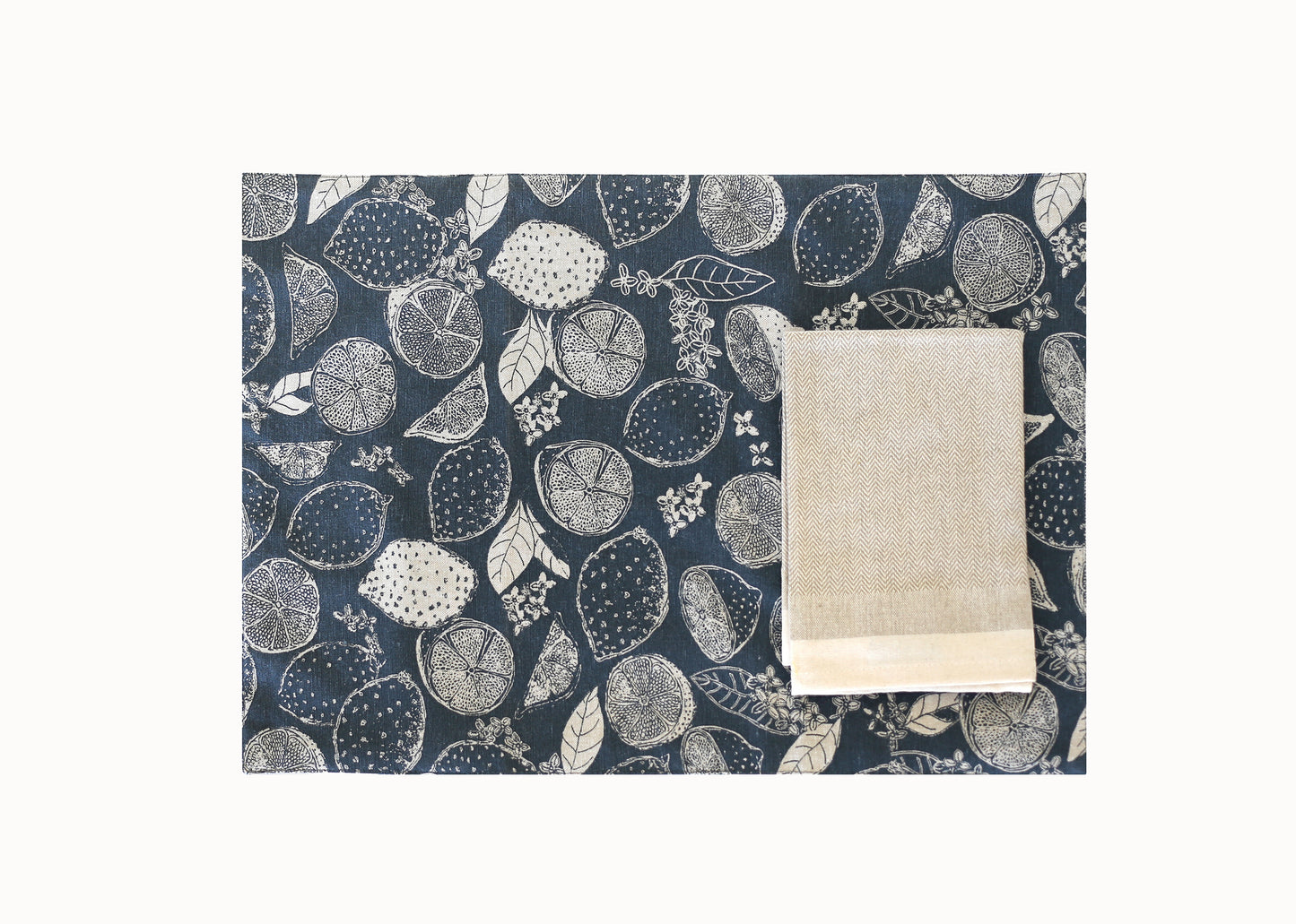 Lemon Marmalade Placemat Dk Slate S/4