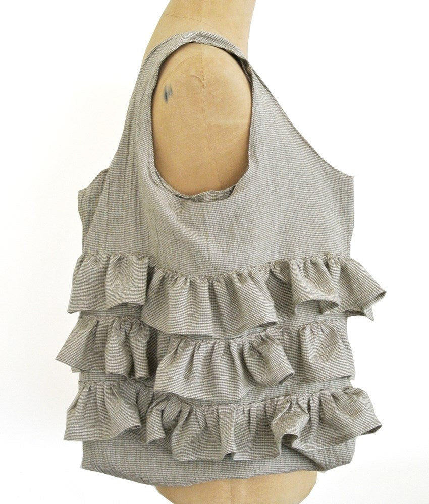 BULK S6 CHECK FILL SHOPPING TOTE KHAKI