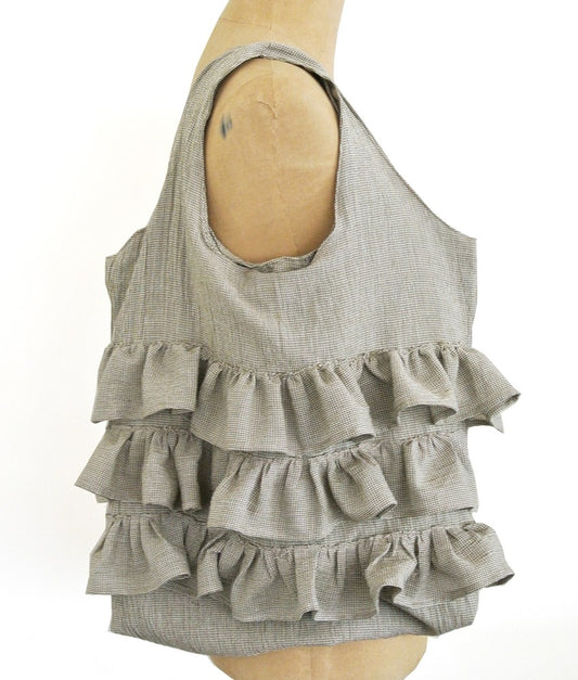 BULK S6 CHECK FILL SHOPPING TOTE KHAKI