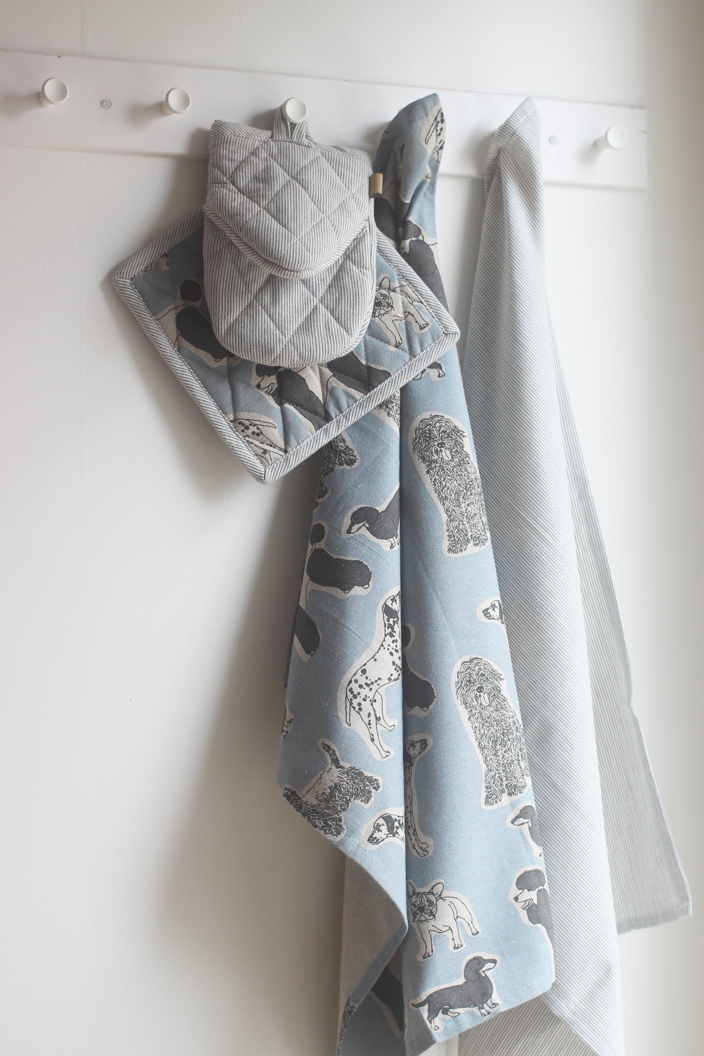 Woof Tea Towel Pack S/2 Blue Haze