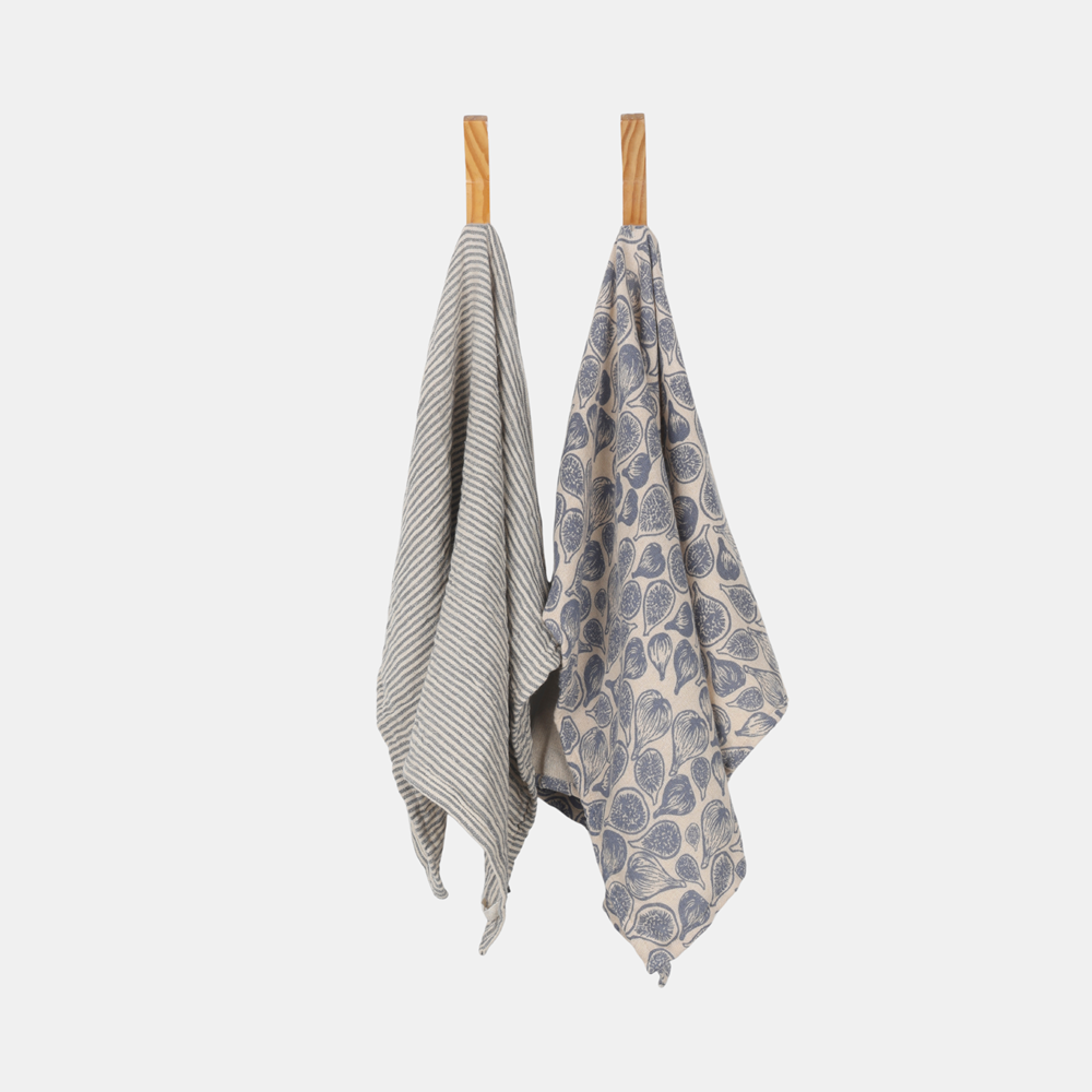 Everyday Range Tea Towel Pack of 2 - Folkestone Grey