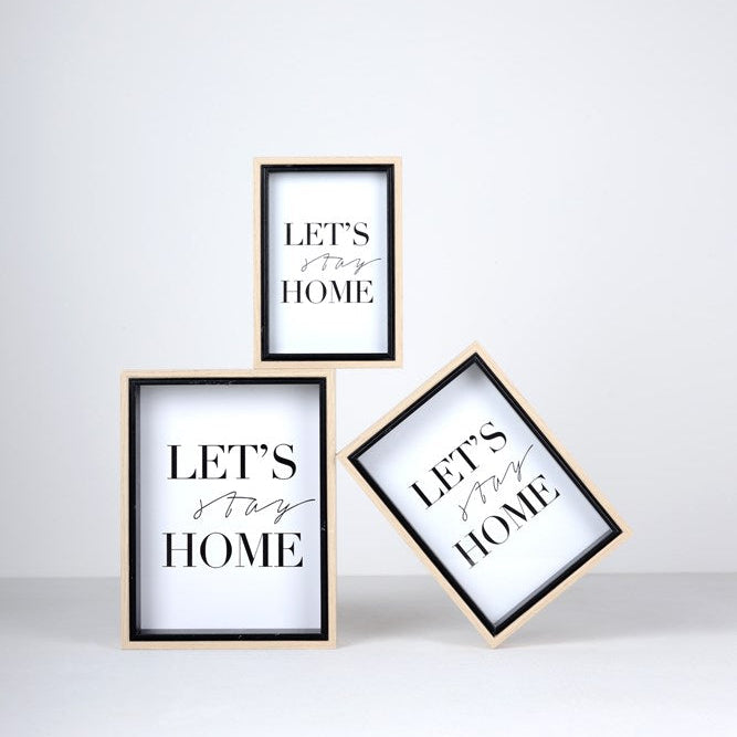 Photo Frame Wood/Black S/3