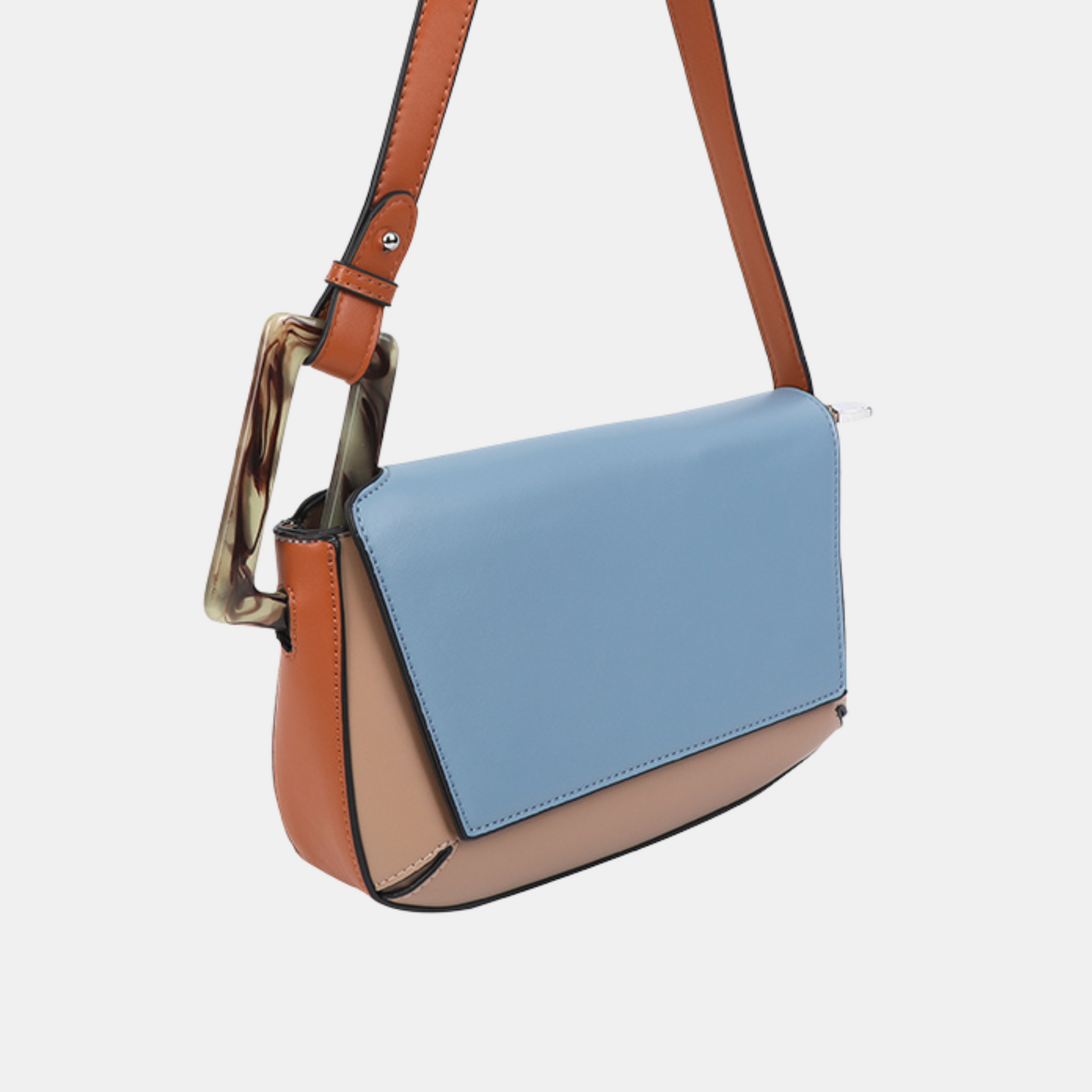 Elodie Shoulder Bag - Blue/Apricote