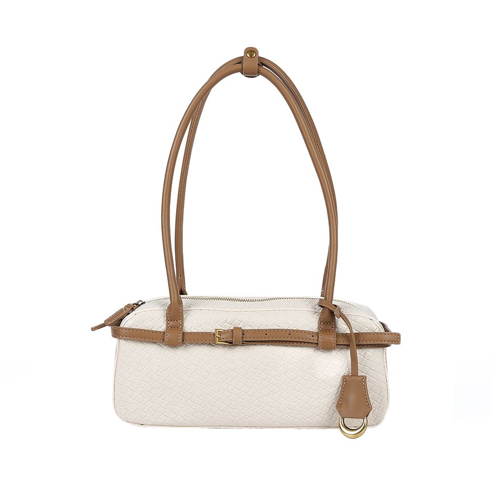 Harper Woven Handbag - Chalk