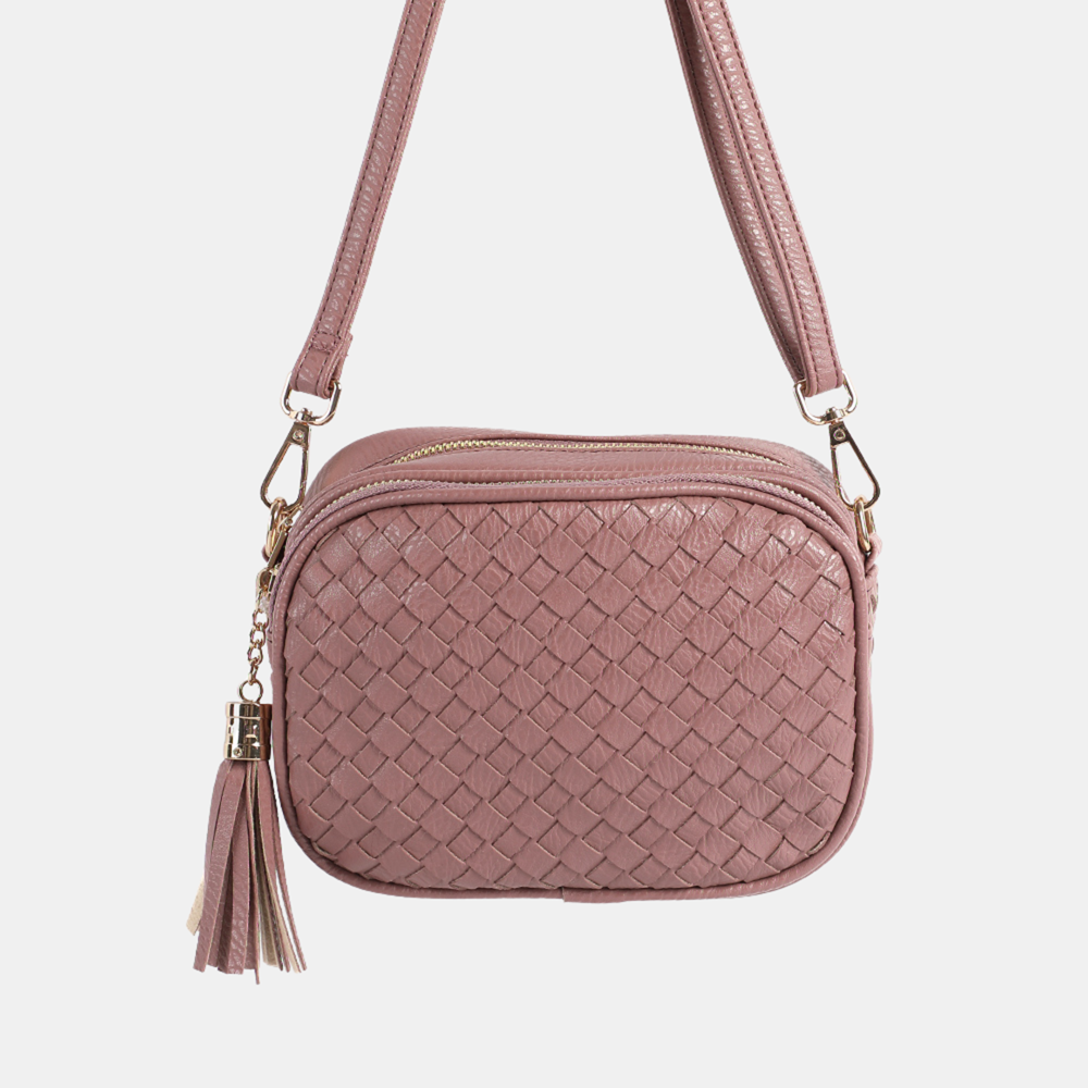 Amiria Crossbody Bag Weave - Pink