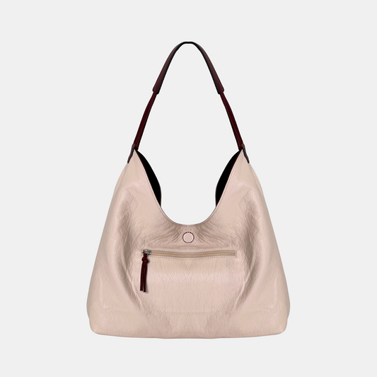 Fiona Reversible Shoulder Bag - Merlot Cream