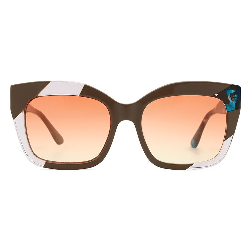 Tara Sunglasses Acetate - Brown Blue Tort