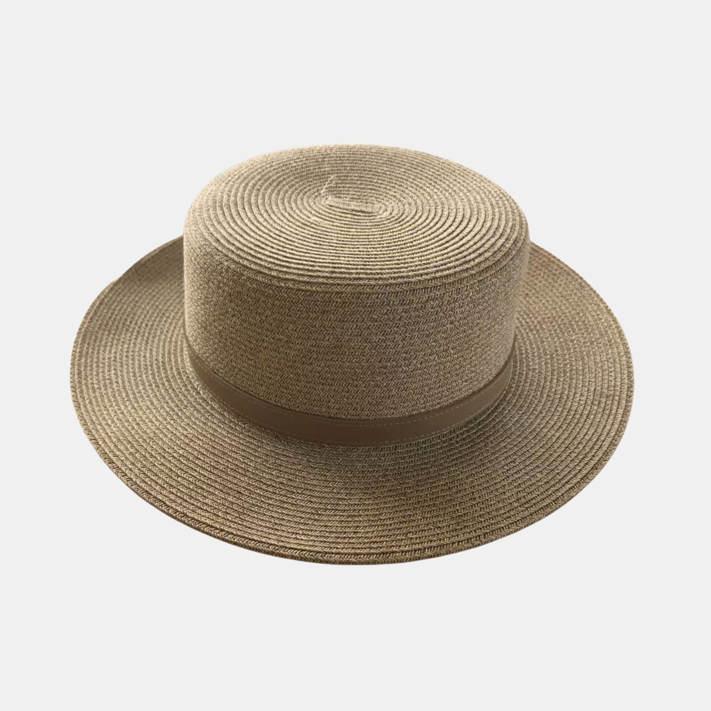 Carter Straw Flat Hat - Khaki