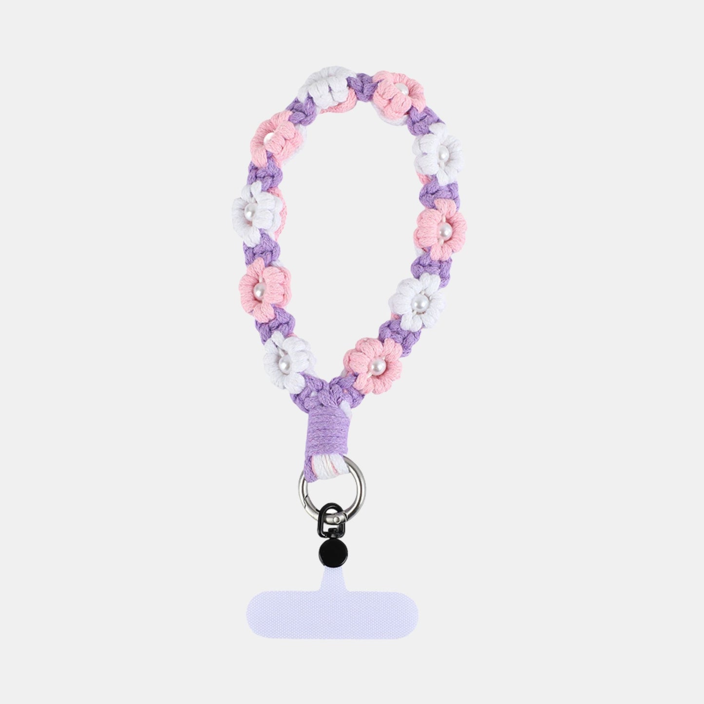 Nara Flowers Phone Chain - Short - Purple