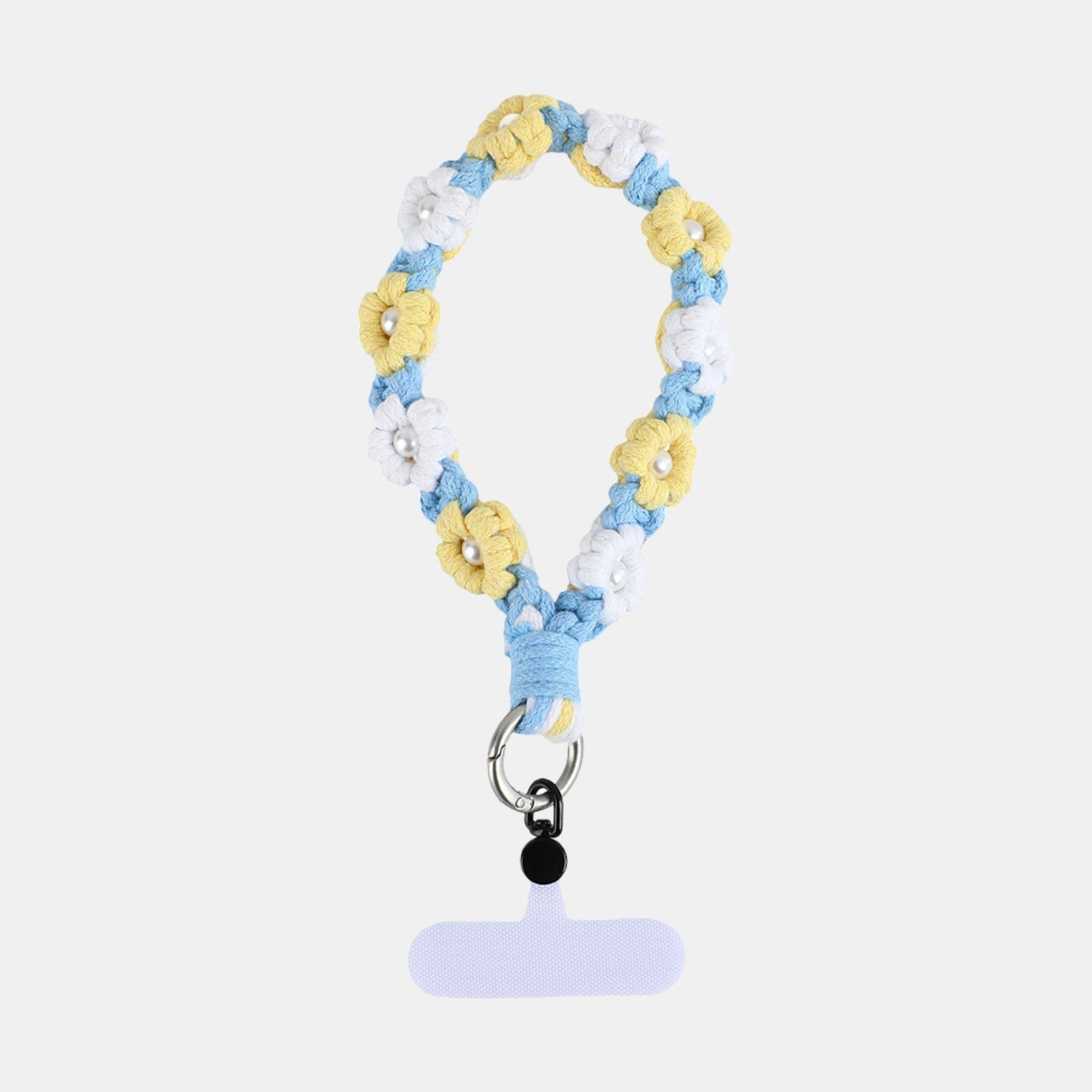 Nara Flowers Phone Chain - Short - Blue