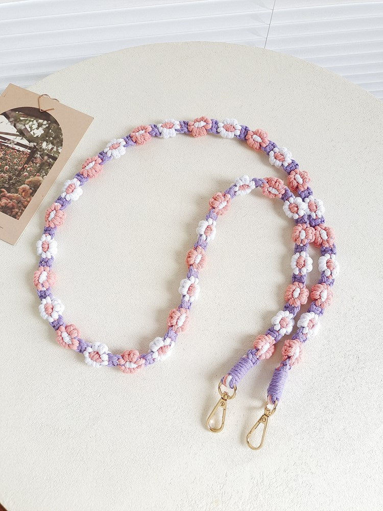 Nara Flowers Phone Chain - Long - Purple