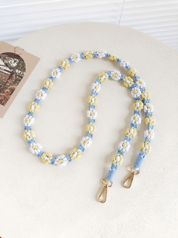 Nara Flowers Phone Chain - Long - Blue