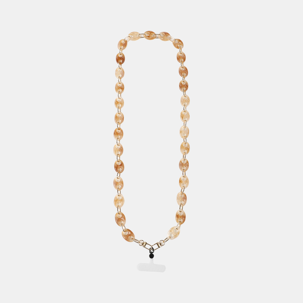 Mary Acetate Phone Chain - Long - Light Caramel