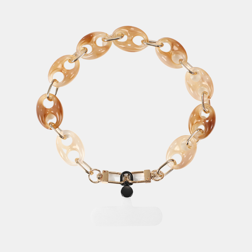 Mary Acetate Phone Chain - Short - Light Caramel