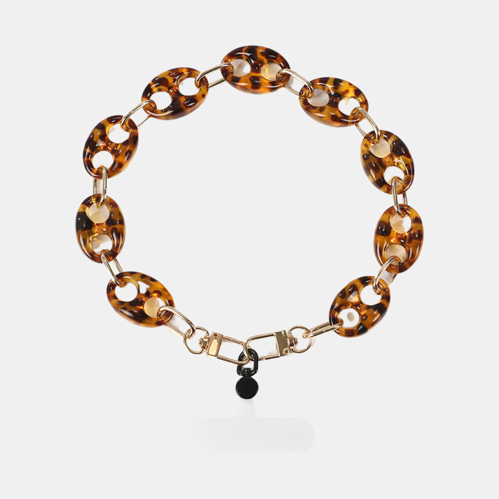 Mary Acetate Phone Chain - Short - Brown