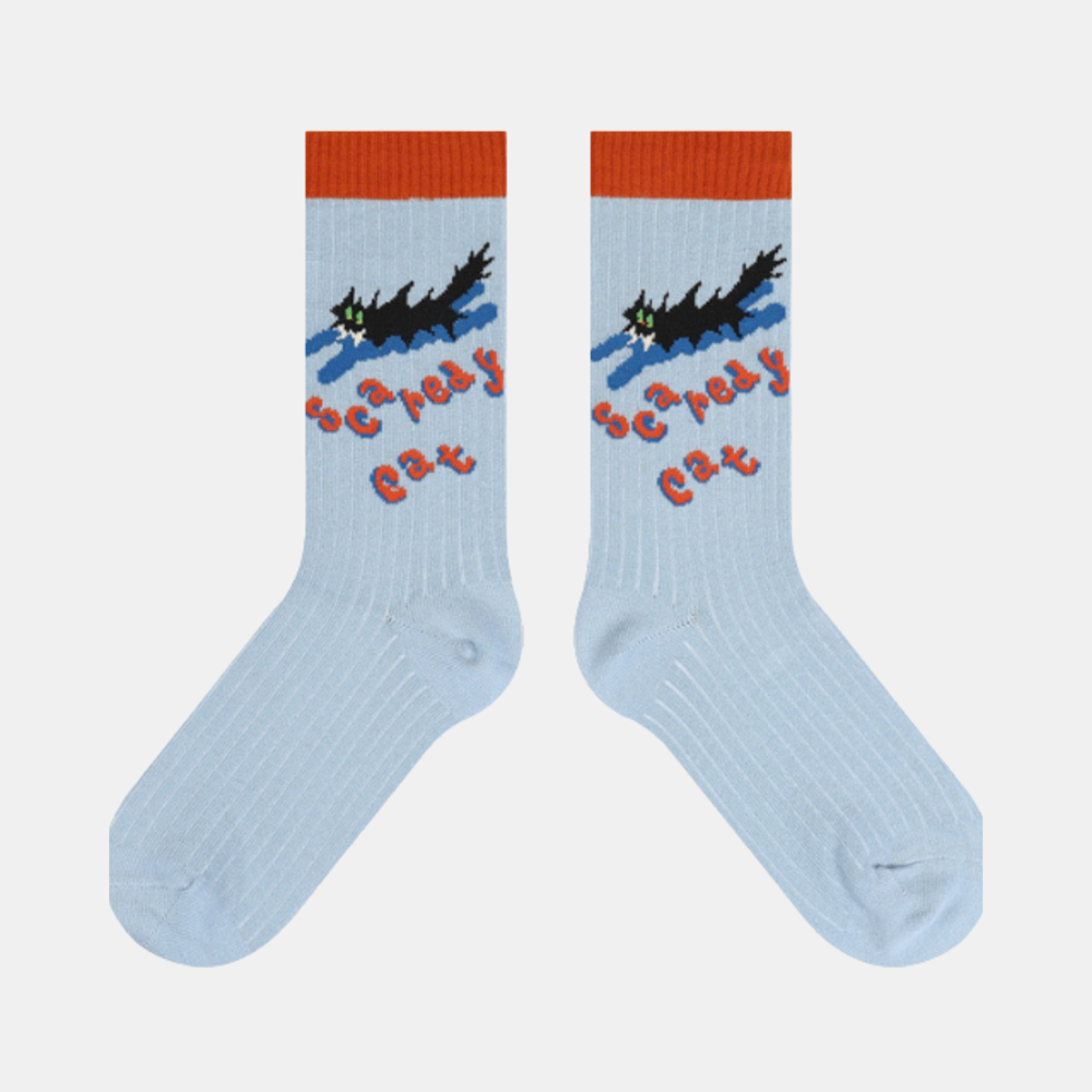 Socks - Blue - Scaredy Cat