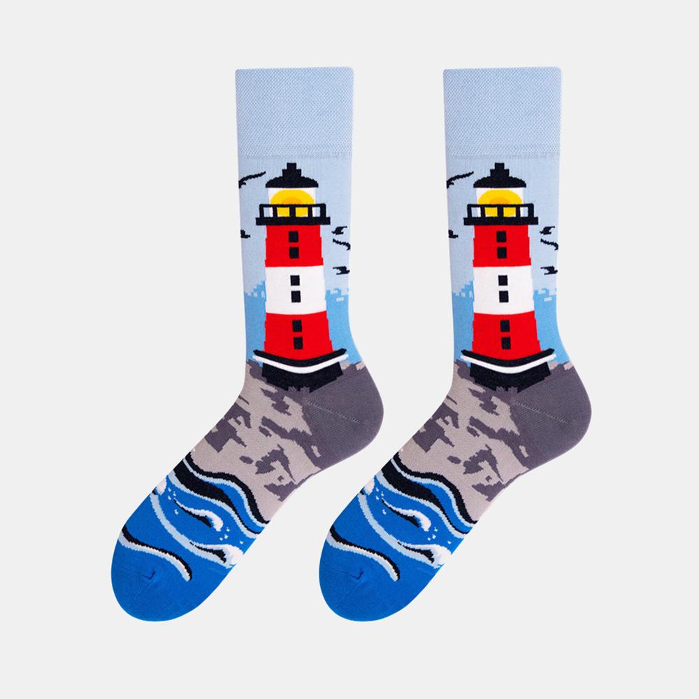 Socks - Blue - Lighthouse Seagull