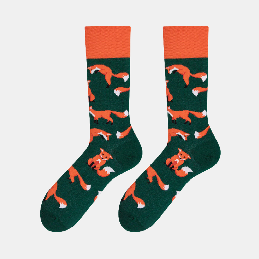 Socks - Green - Fox
