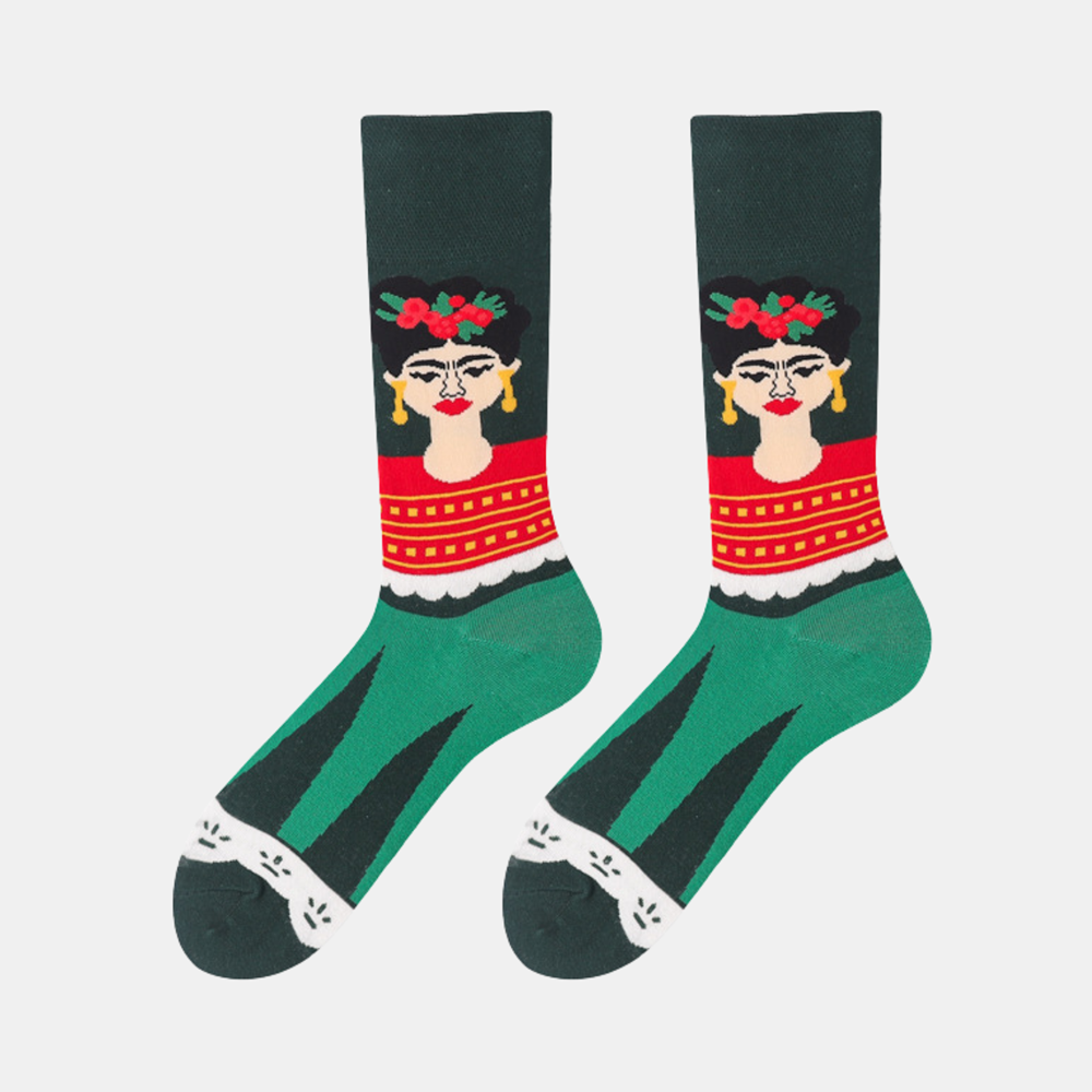 Socks - Green - Indian Girl