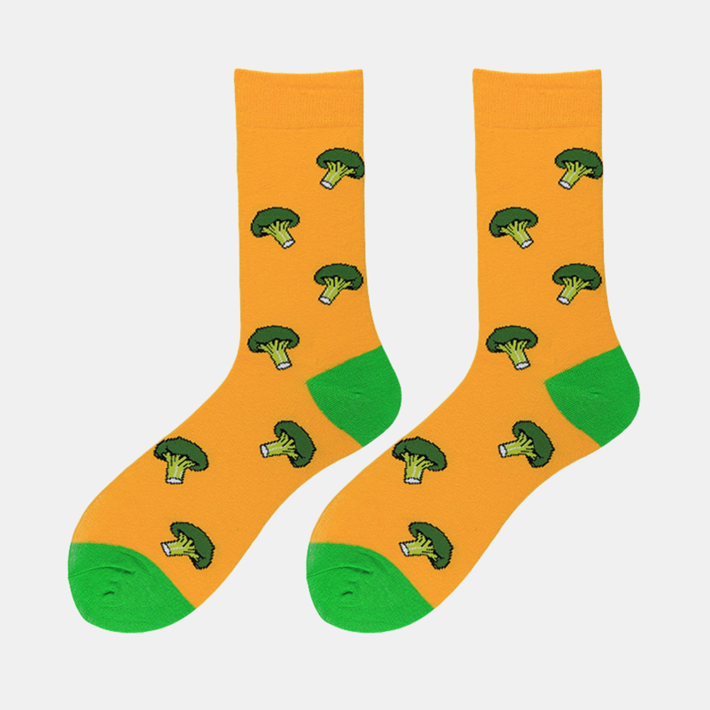 Socks - Orange - Broccoli