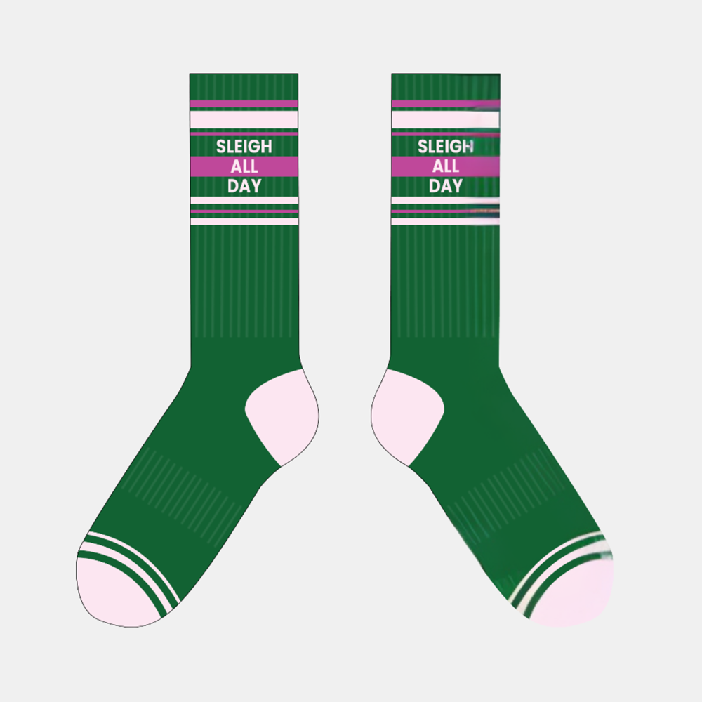 Socks - Green - Sleigh All Day