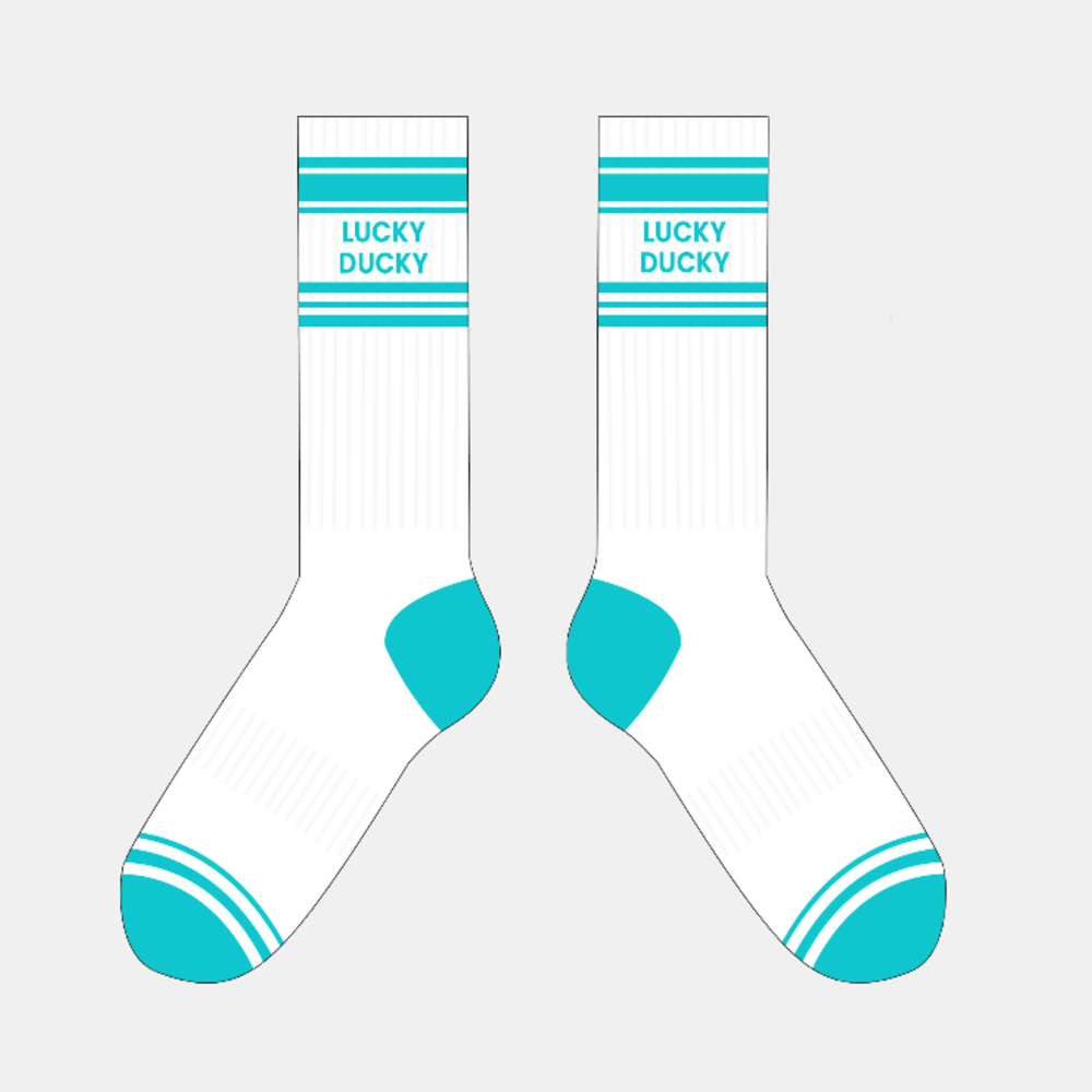 Socks - White - Lucky Ducky