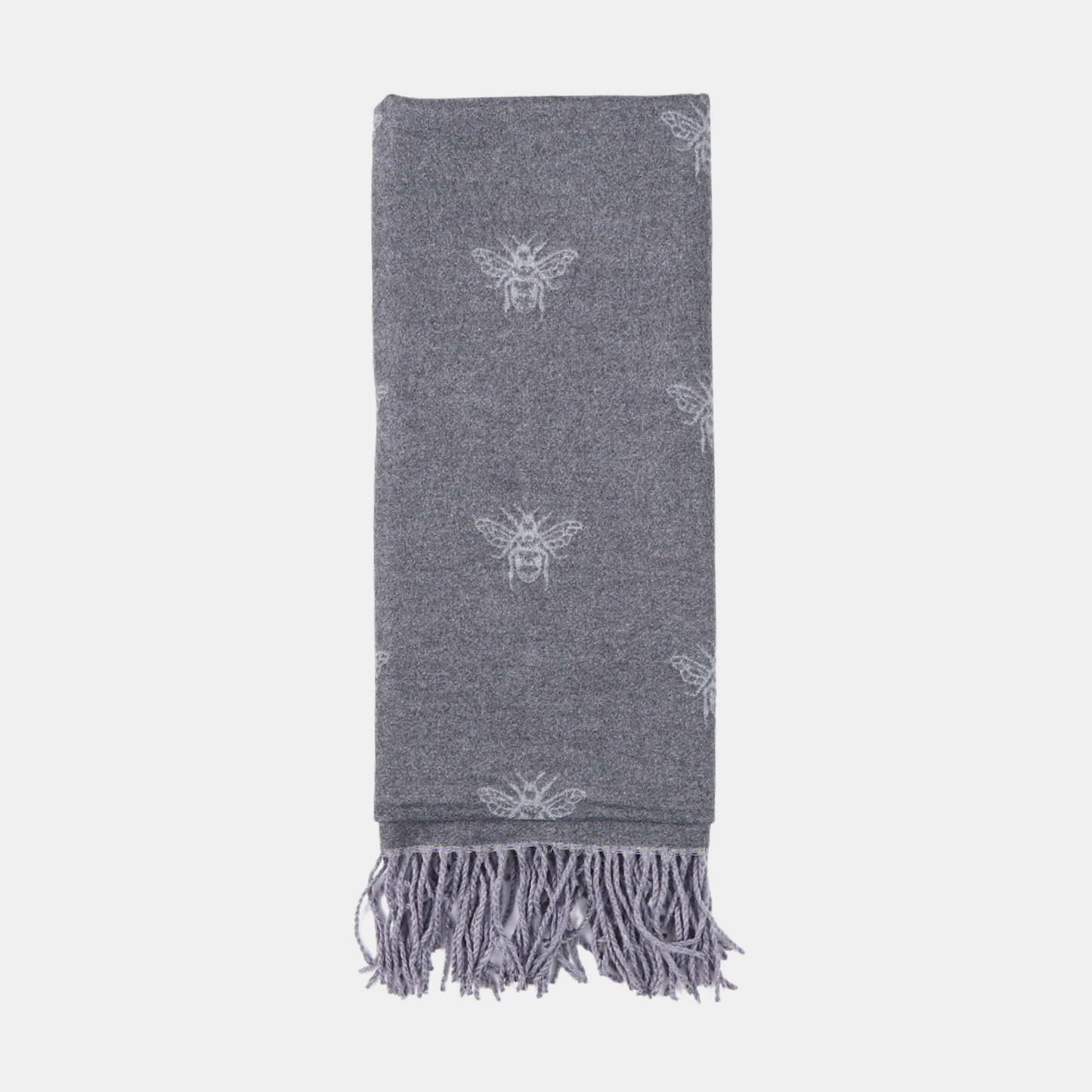 Honey Bee Double Sided Scarf - Grey