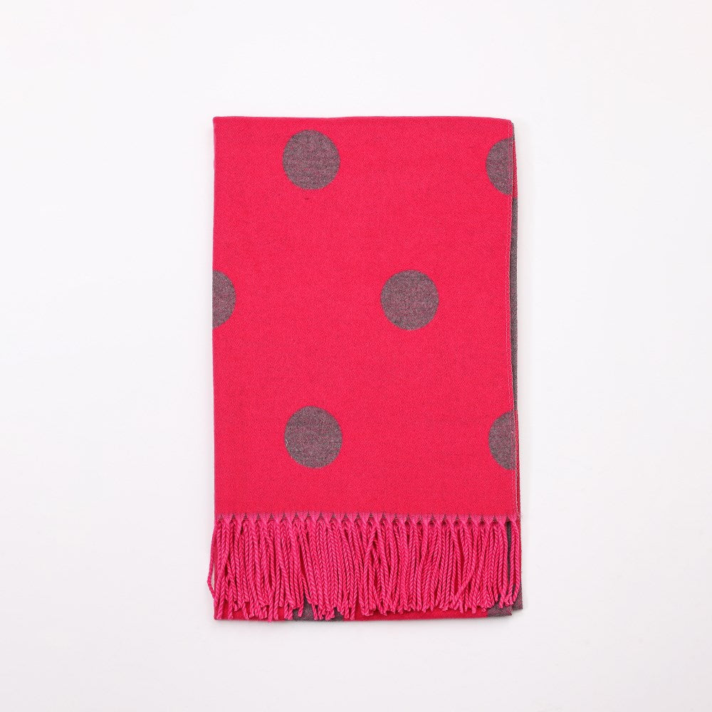 Aeris Polka Scarf - Deep Plum
