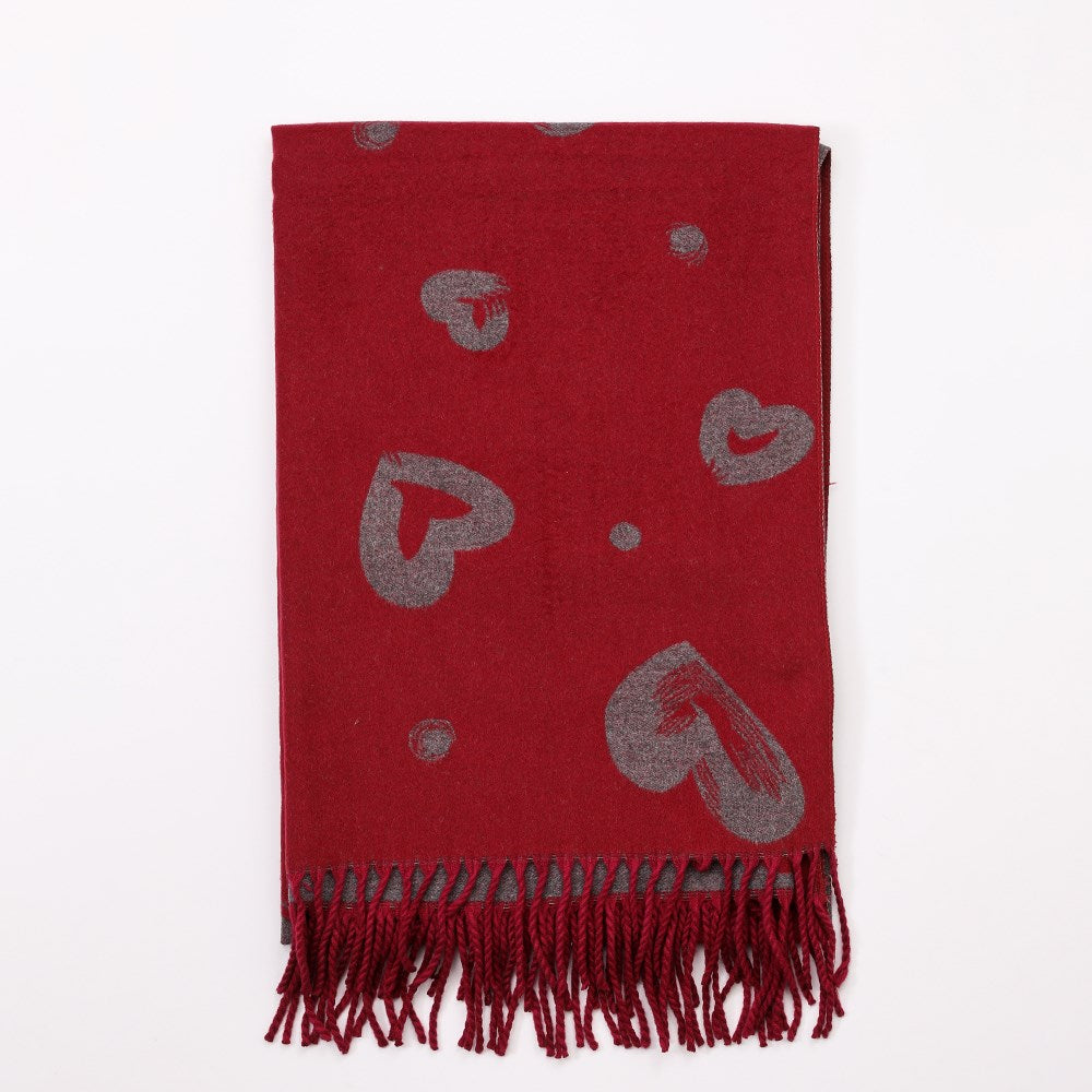 Noira Heartline Scarf - Deep Plum