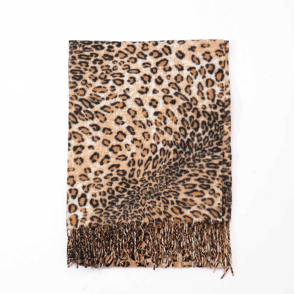 Adeline Scarf - Golden Leopard Print