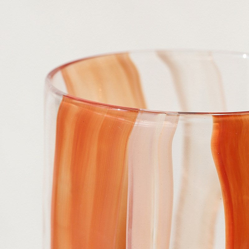 Maru Orange Glass Vase - Small