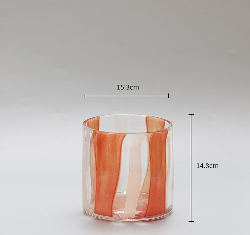 Maru Orange Glass Vase - Small